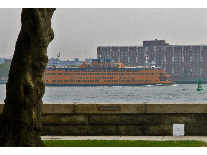 Staten Island Ferry goes past